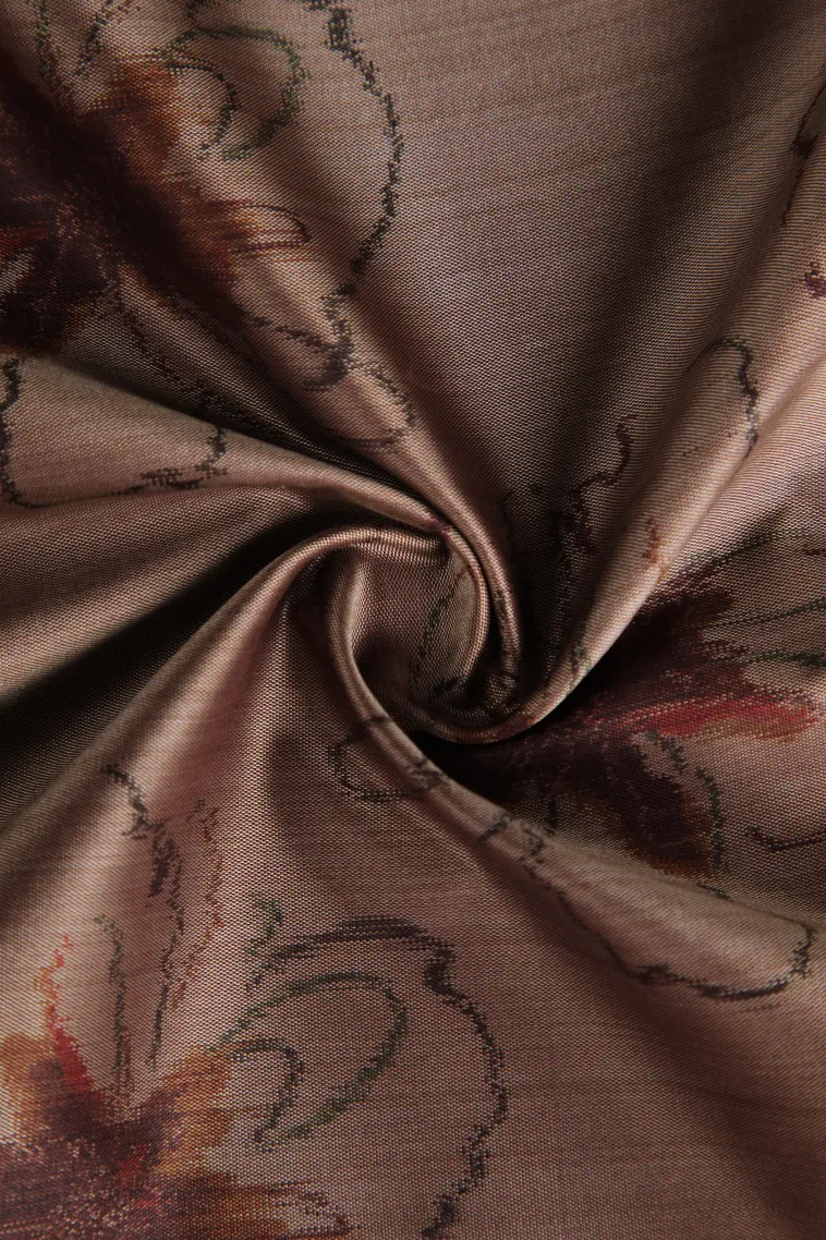 Peanut Brown Soft Silk Sarees Without Zari With Flower Mottif view 4