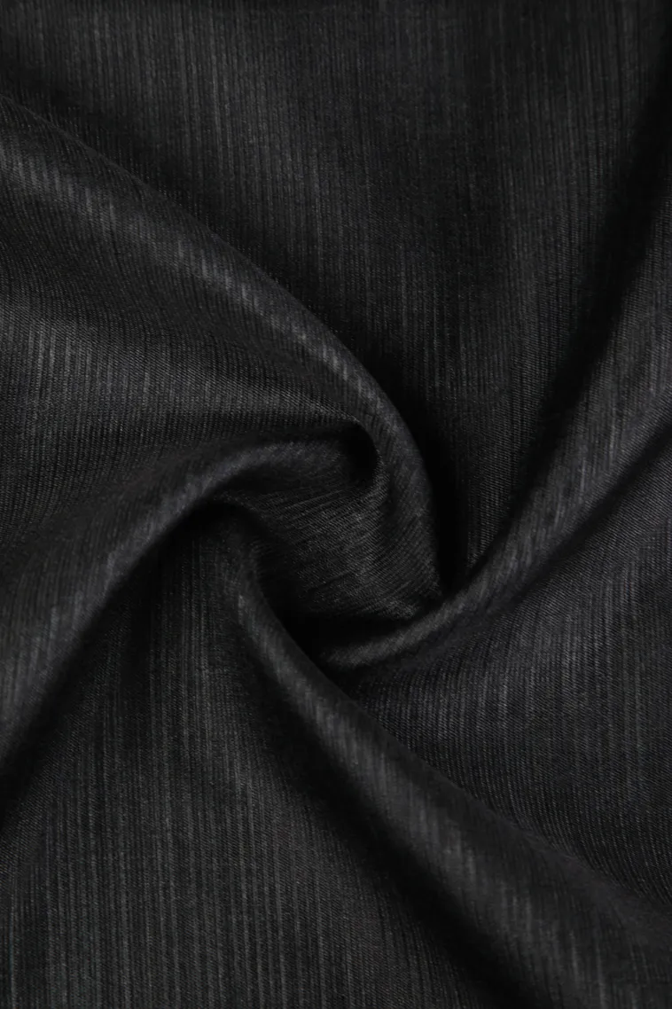 Asphalt Black Fancy Saree with Thread Zari Plain With Border view 4
