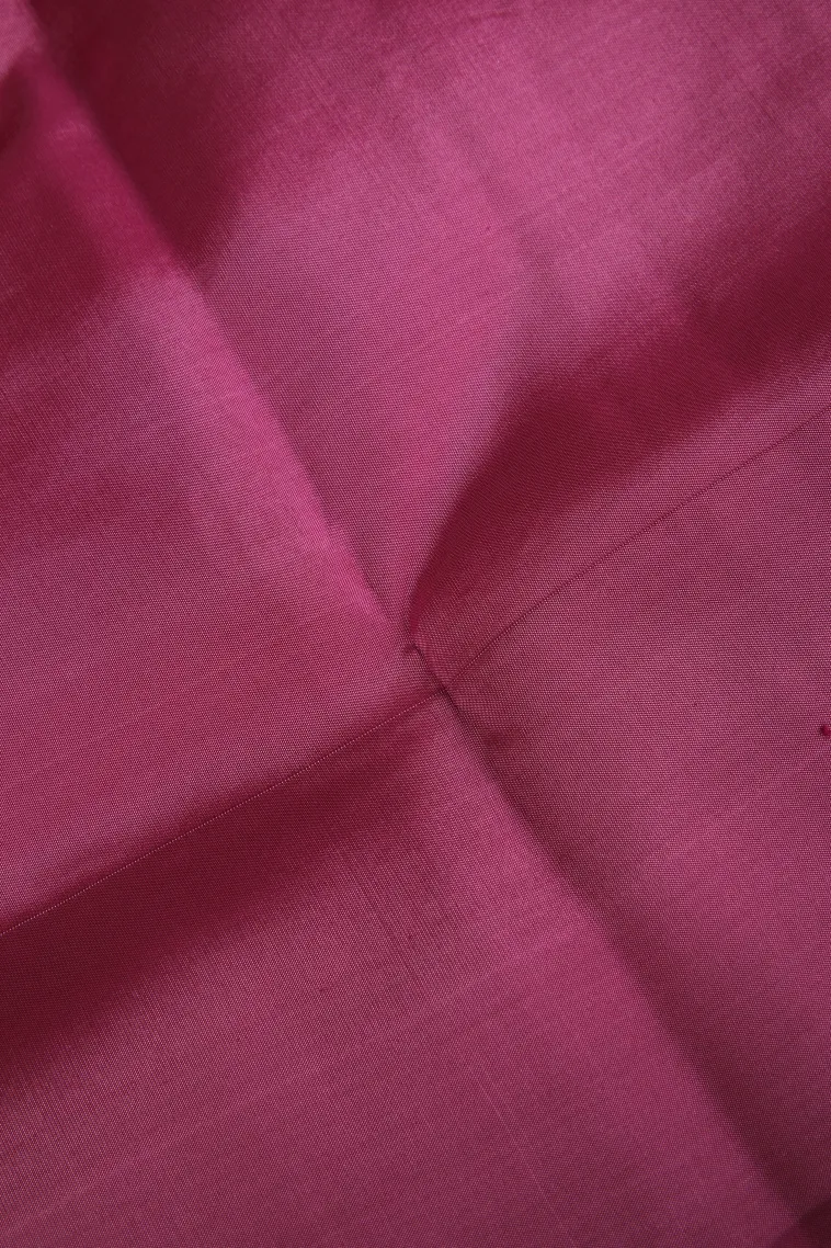 Rouge Pink Soft Silk Saree with Copper Zari Straipes And Puttas view 3