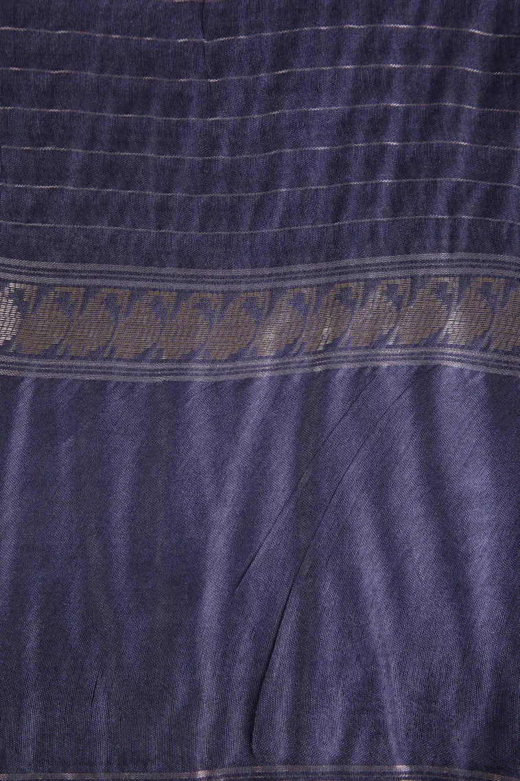 Rose Pink Tussar Saree with Gold Zari Checks view 3