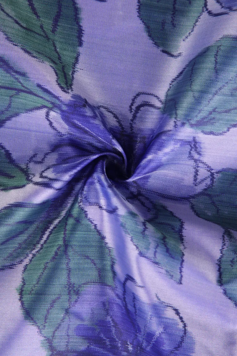 Daffane Blue Soft Silk Sarees with Bronze Zari Geometric Shapes view 4