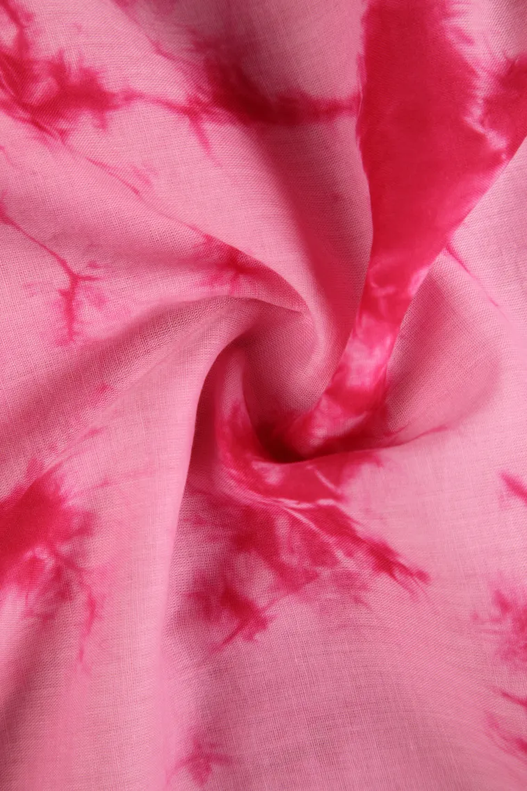 Lemonade Pink Mul Mul Cotton Without Zari With Floral Patterns view 4