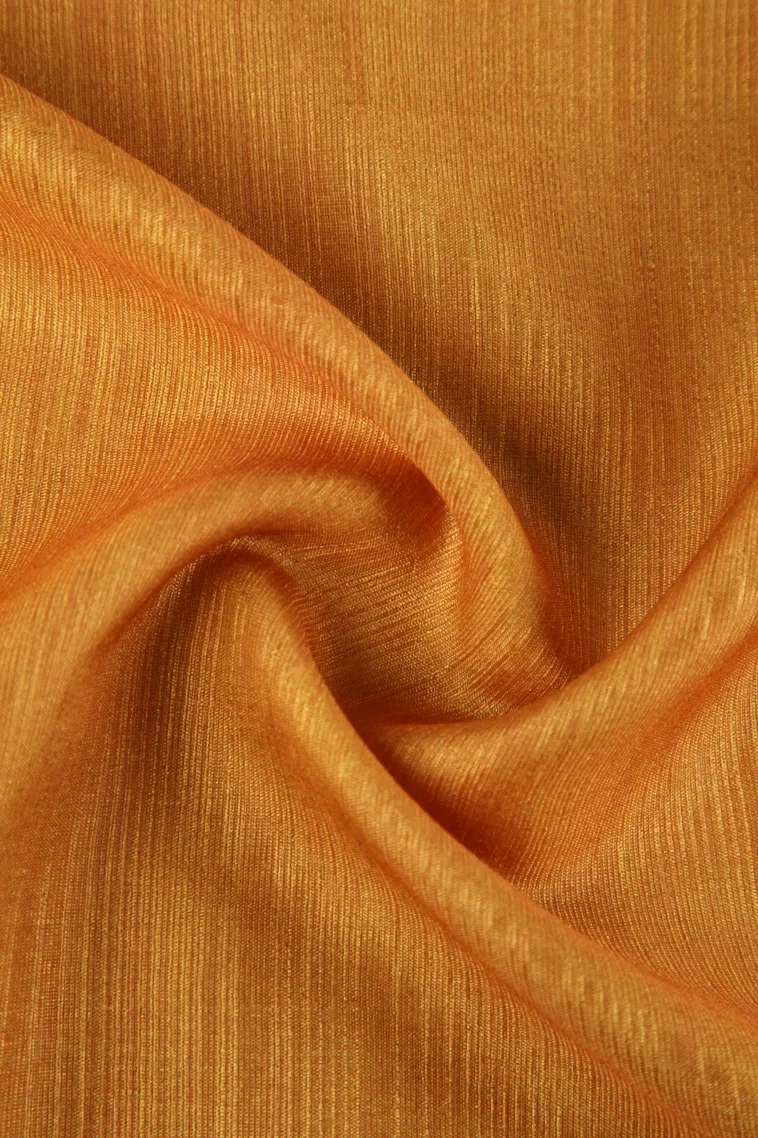 Lemon Yellow Fancy Saree with Thread Zari Plain With Border view 4
