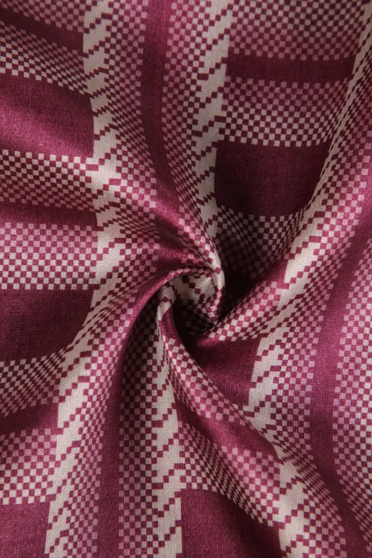 Mulberry Purple Tussar Saree with Antic Zari Jamandery Pattern view 4