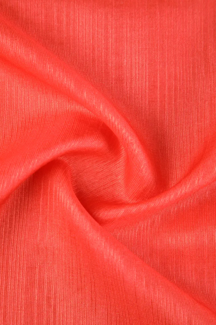 Rose Red Fancy Saree with Thread Zari Plain With Border view 4
