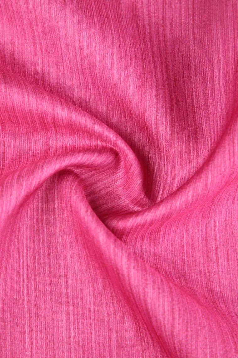 Bubblegum Pink Fancy Saree with Thread Zari Plain With Border view 4