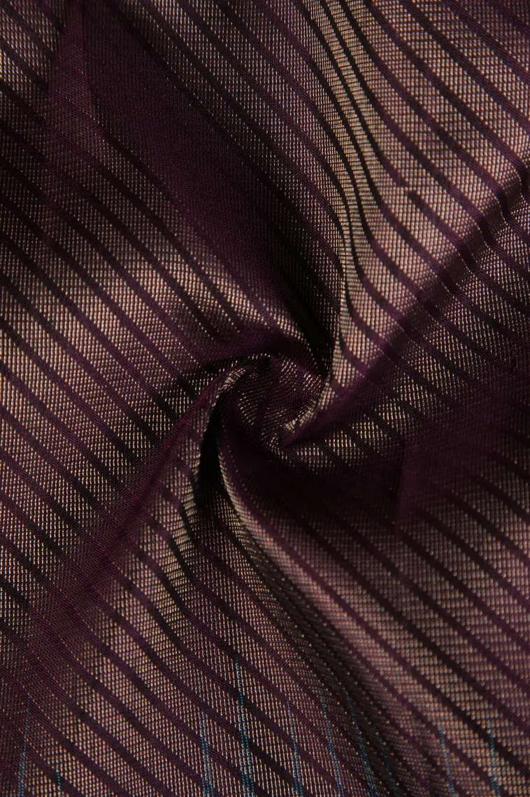 Grape Purple Soft Silk Saree with Silver Zari Cross Straipes view 4