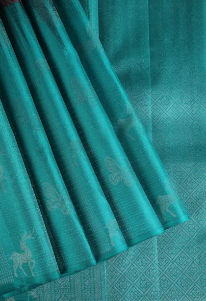 Grape Purple Soft Silk Saree with Silver Zari Cross Straipes