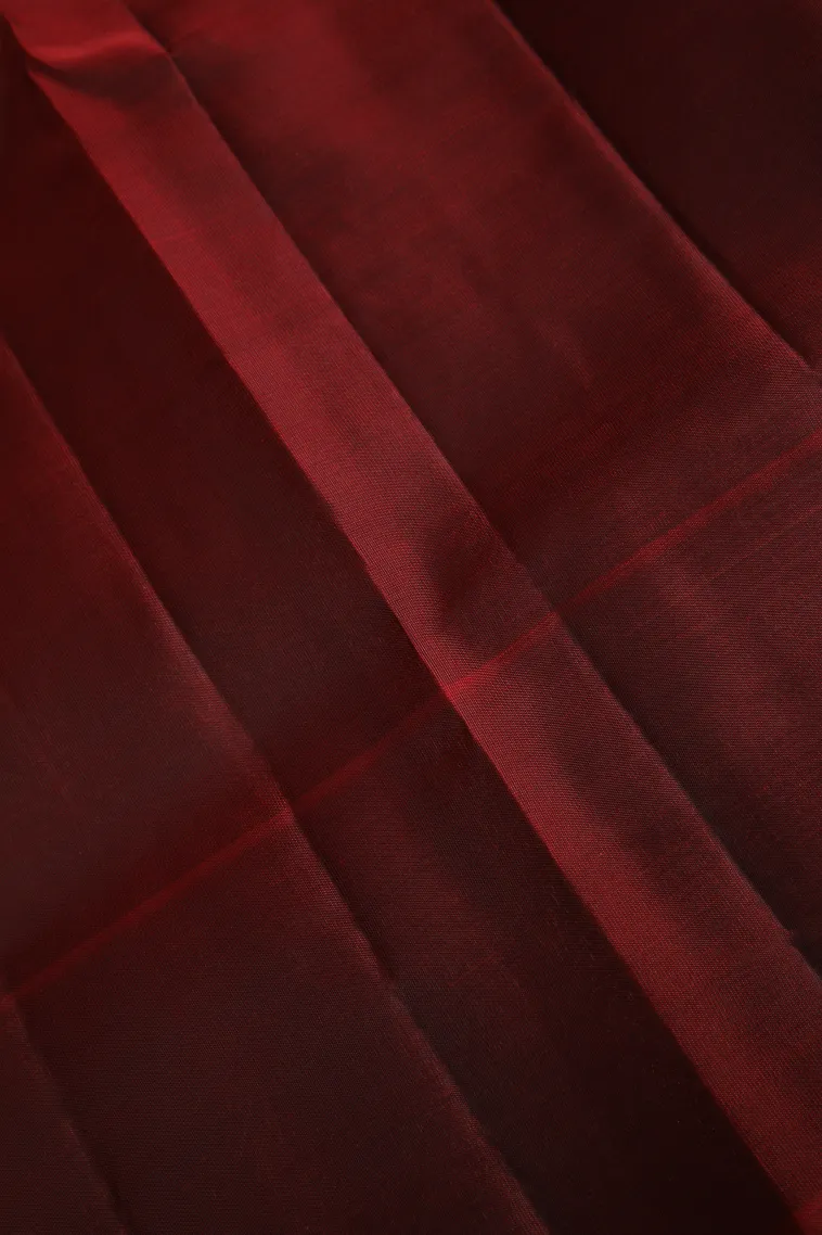 Admiral Blue Soft Silk Saree with Copper Zari Flower Mottif view 3
