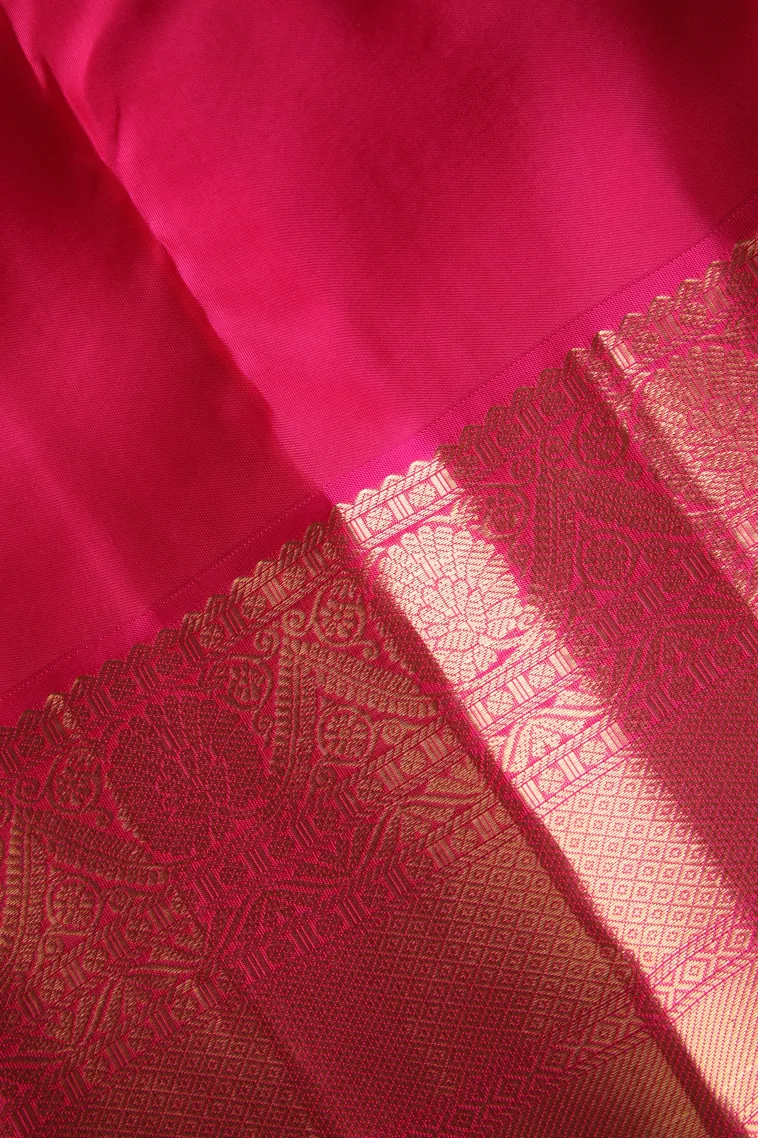 Bottle Green Soft Silk Saree with Gold Zari Buttis (small Dots Or Motifs) view 3