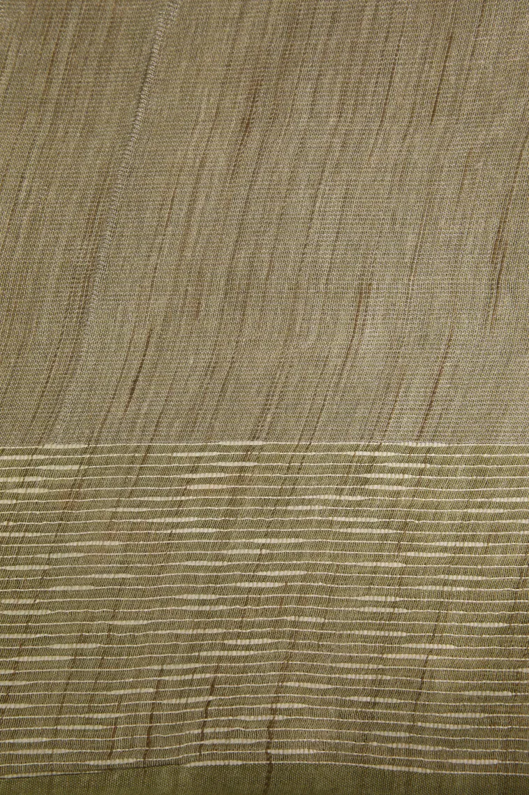 Crepe Pink Semi Tussar Silk Without Zari With Plain view 3