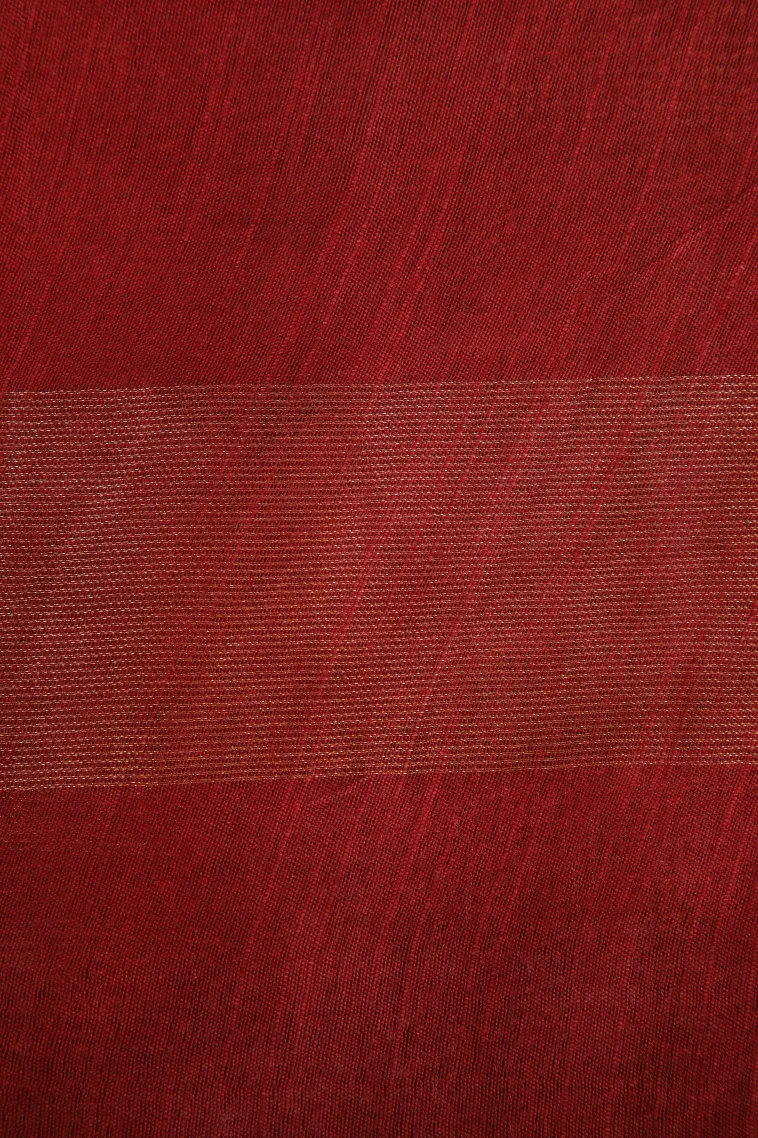 Gold Semi Tussar Silk with Gold Zari Stripes view 3