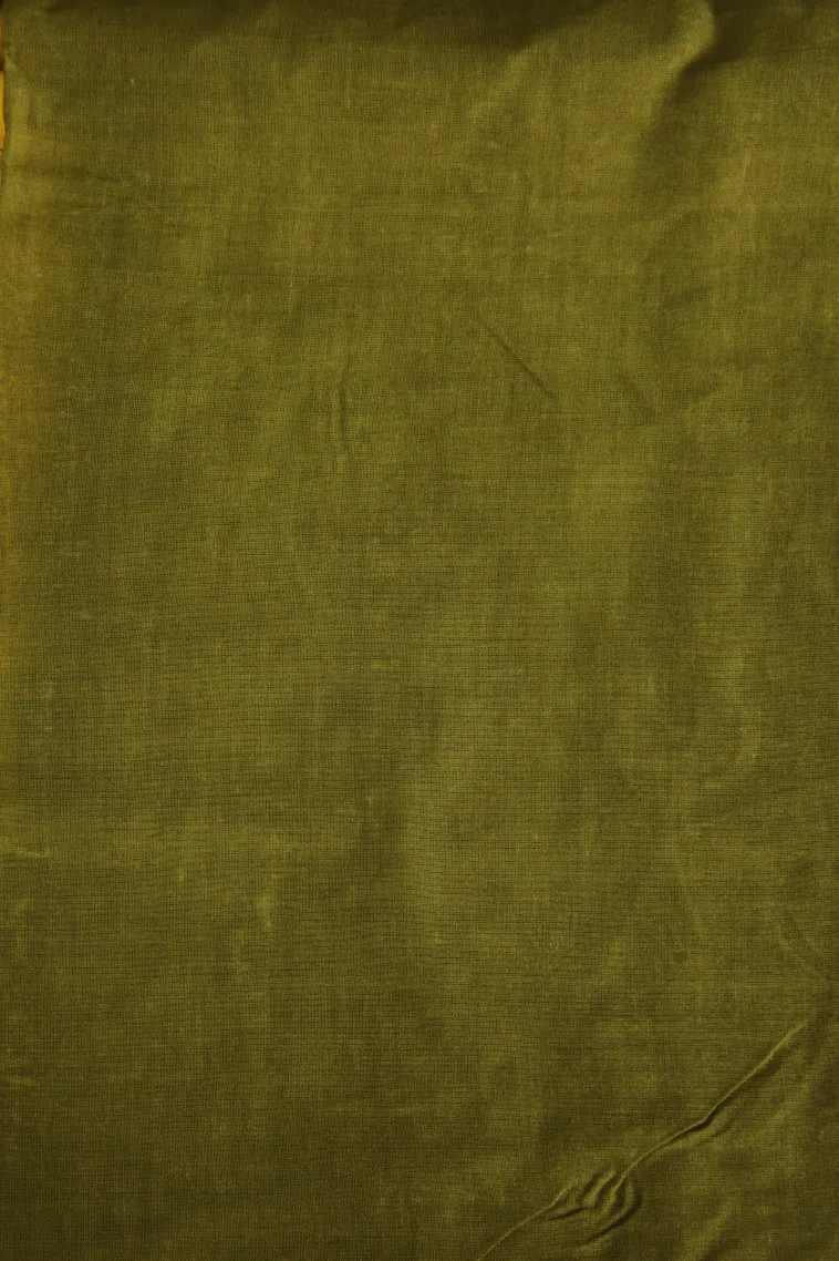 Lemon Yellow Mul Mul Cotton Without Zari With Floral Patterns view 3