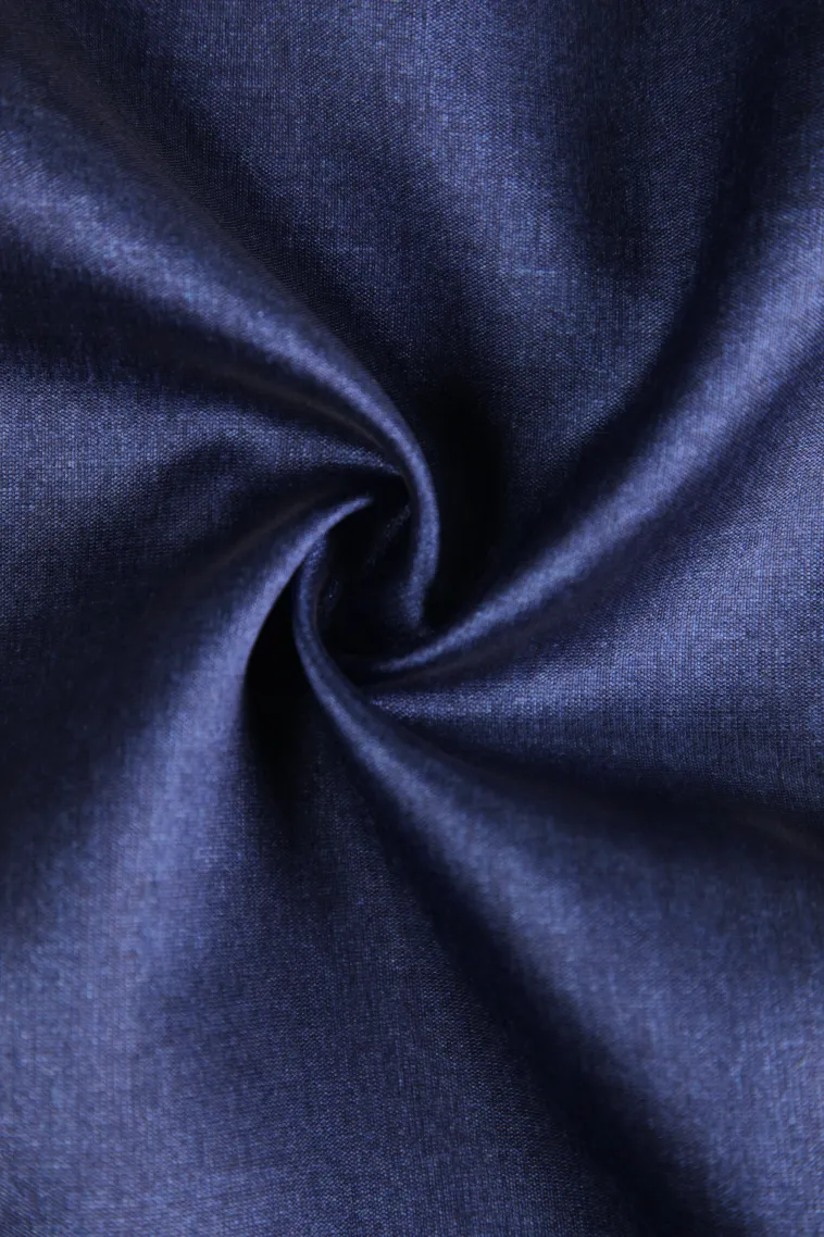 Indigo Blue Tussar Saree with Antic Zari Jamandery Pattern view 4