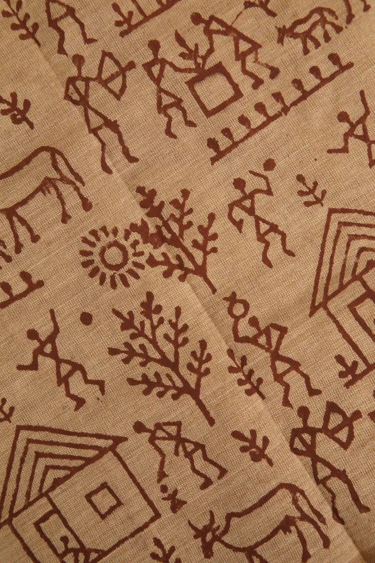 Coffee Brown Poly Cotton Sarees Without Zari With Plain view 3