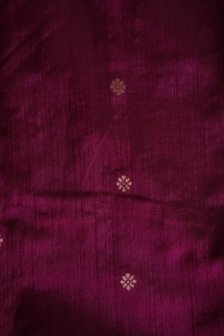 Taffy Pink Banaras Sarees with Gold Zari Puttas view 3