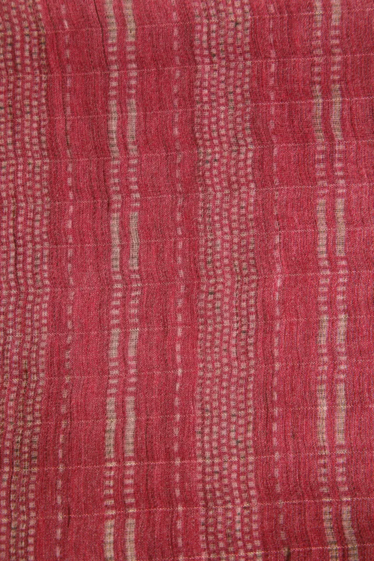 Cobalt Blue Semi Tussar Silk with Gold Zari Geometric Shapes view 3