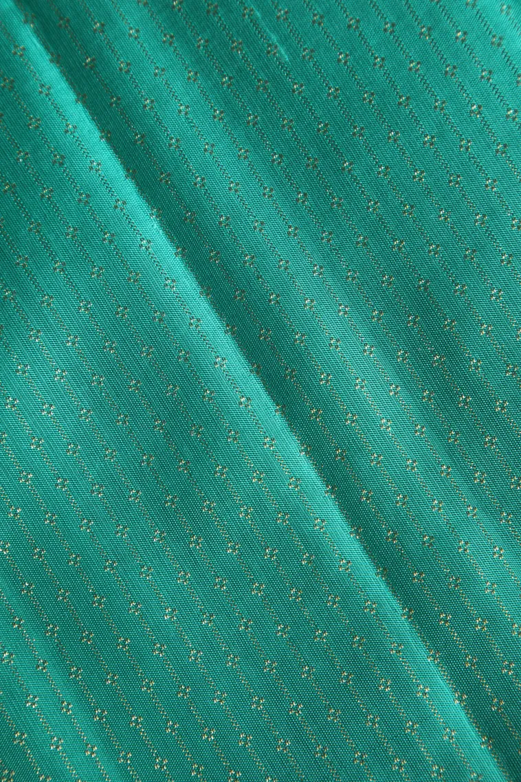 Bottle Green Kanchipuram Silk Sarees with Gold Zari Peacock And Rudhractam view 3