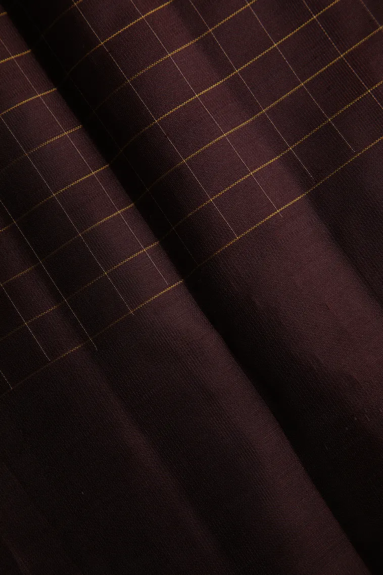 Magenta Purple Soft Silk Saree with Gold Zari Checks And Puttas view 3