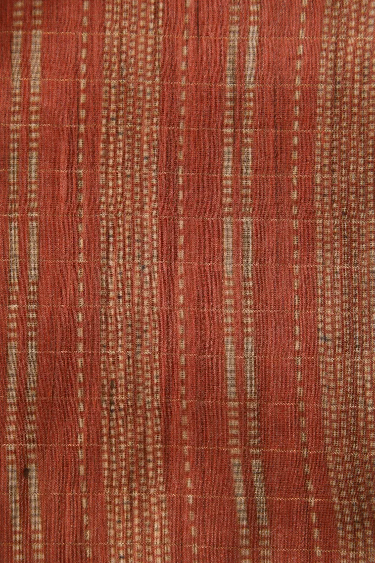 Lime Green Semi Tussar Silk with Gold Zari Geometric Shapes view 3