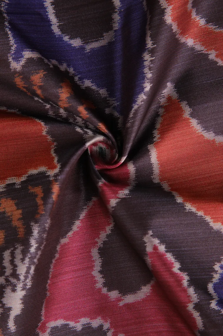 Coffee Brown Soft Silk Sarees with Bronze Zari Peacock Motifs view 4