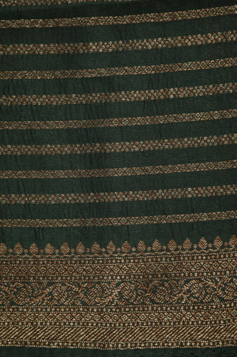 Magenta Purple Banaras Sarees with Copper Zari Buttis (small Dots Or Motifs) view 3