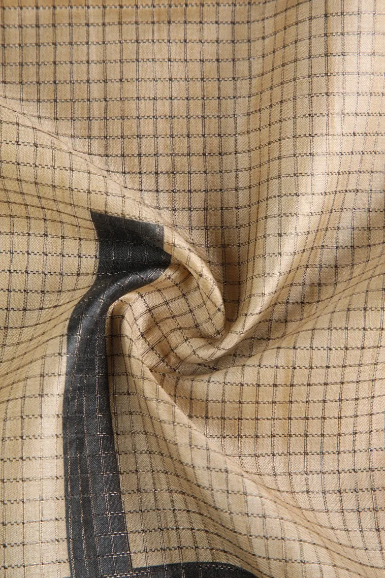 Alabaster White Jute Sarees with Antic Zari Jamandery Pattern view 4