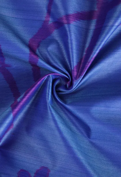 Cobalt Blue Soft Silk Sarees with Bronze Zari Floral Patterns
