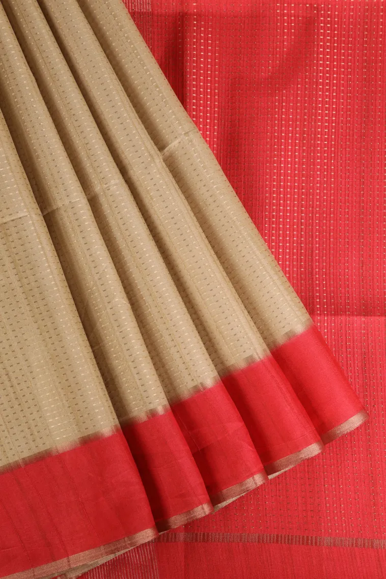 Sandollar Yellow Tussar Saree with Gold Zari Stripes