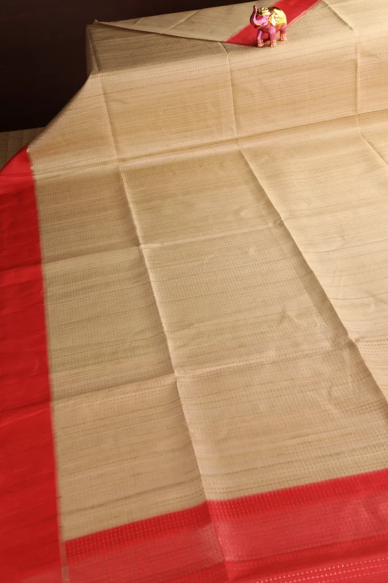Sandollar Yellow Tussar Saree with Gold Zari Stripes view 2
