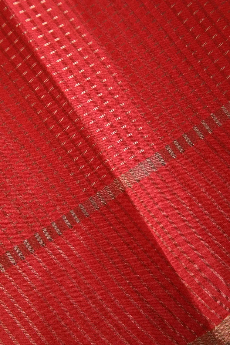 Sandollar Yellow Tussar Saree with Gold Zari Stripes view 3
