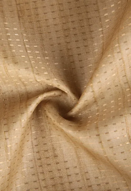 Sandollar Yellow Tussar Saree with Gold Zari Stripes