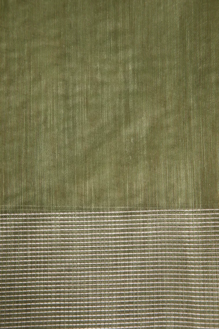 Moccon Green Manipuri Cotton Sarees Without Zari With Tree Mottif view 3