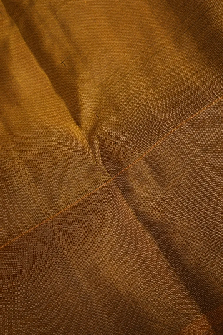 Magenta Purple Soft Silk Saree with Copper Zari Straipes And Puttas view 3