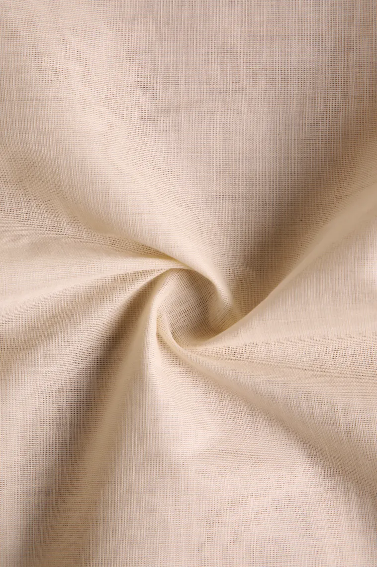 Coconut White Kasavu Sarees with Gold Zari Buttis (small Dots Or Motifs) view 4