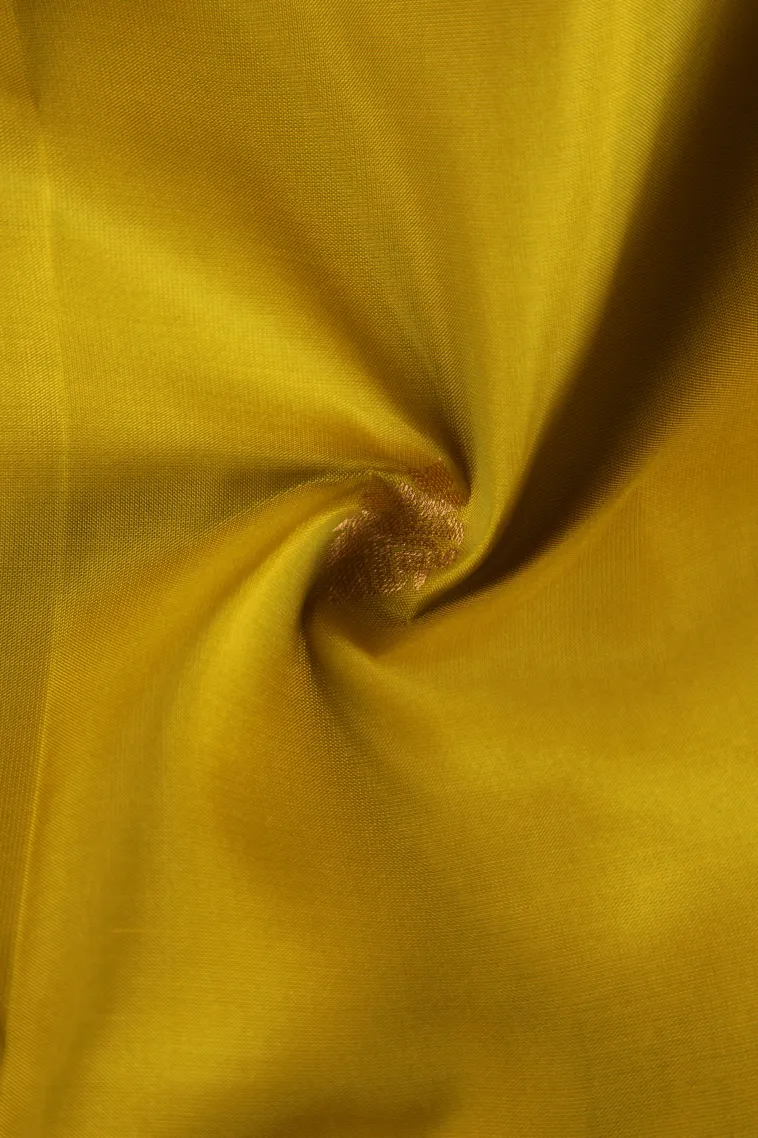 Lemon Yellow Soft Silk Saree with Gold Zari Buttis (small Dots Or Motifs) view 4
