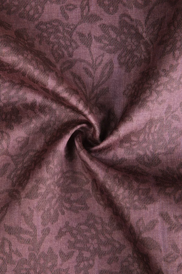 Lemonade Pink Tussar Saree with Antic Zari Flower Mottif view 4