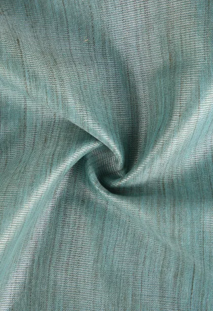 Sapphire Blue Semi Tussar Silk Without Zari With Plain
