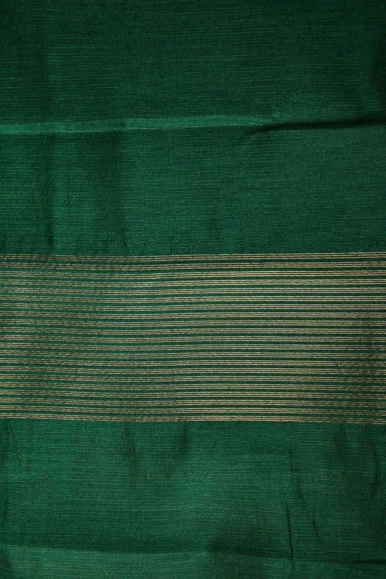 Olive Green Silk Cotton Sarees with Gold Zari Buttis (small Dots Or Motifs) view 3