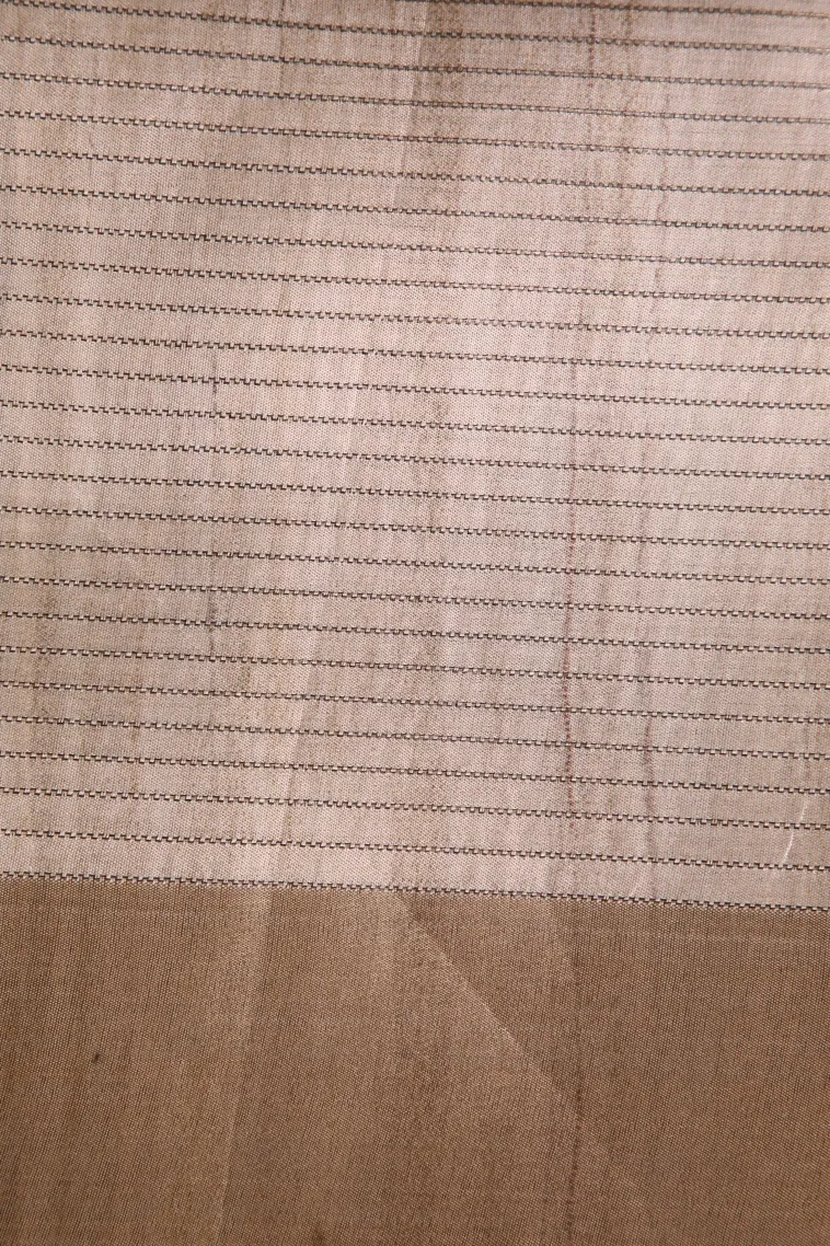 Bottle Green Jute Sarees with Gold Zari Floral Patterns view 3