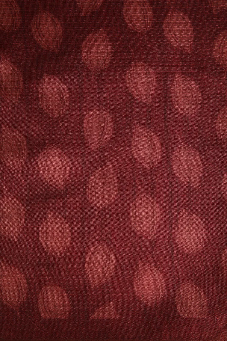 Gold Semi Raw Silk Printed Without Zari With Geometric Shapes view 3