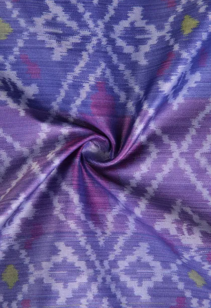 Azure Blue Soft Silk Sarees with Bronze Zari Geometric Shapes