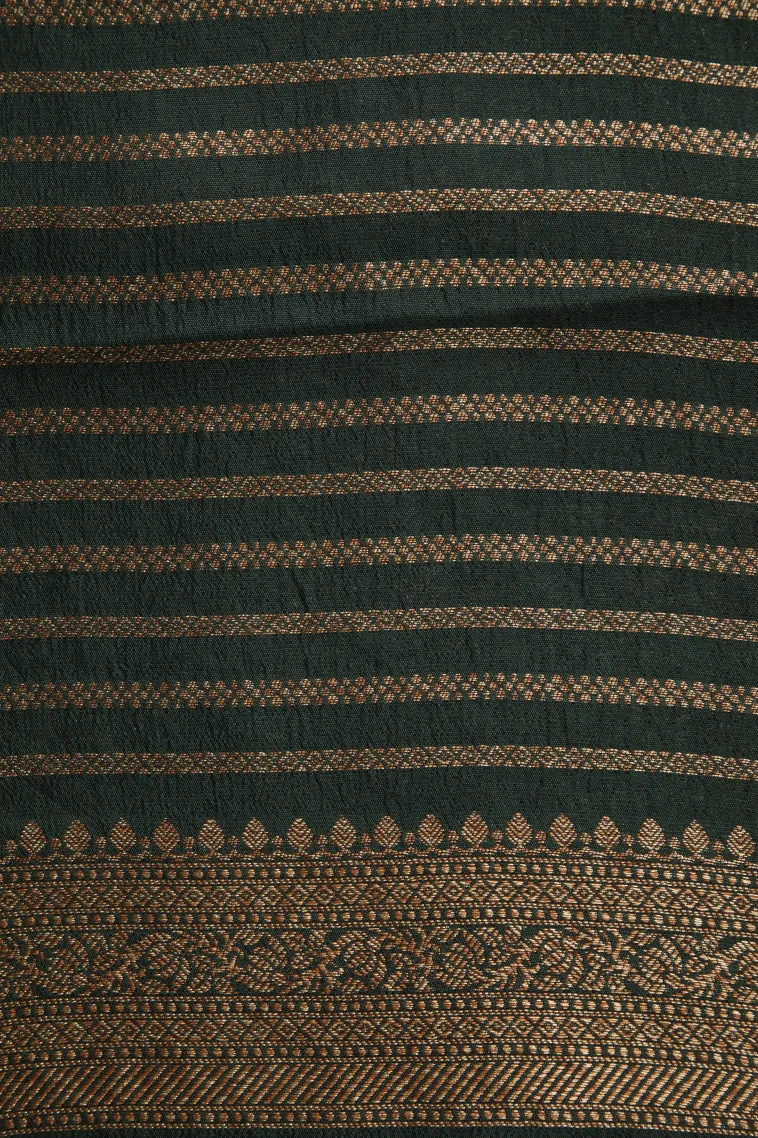 Jam Red Banaras Sarees with Copper Zari Buttis (small Dots Or Motifs) view 3
