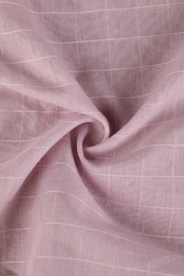Crepe Pink Manipuri Cotton Sarees Without Zari With Stripes view 4