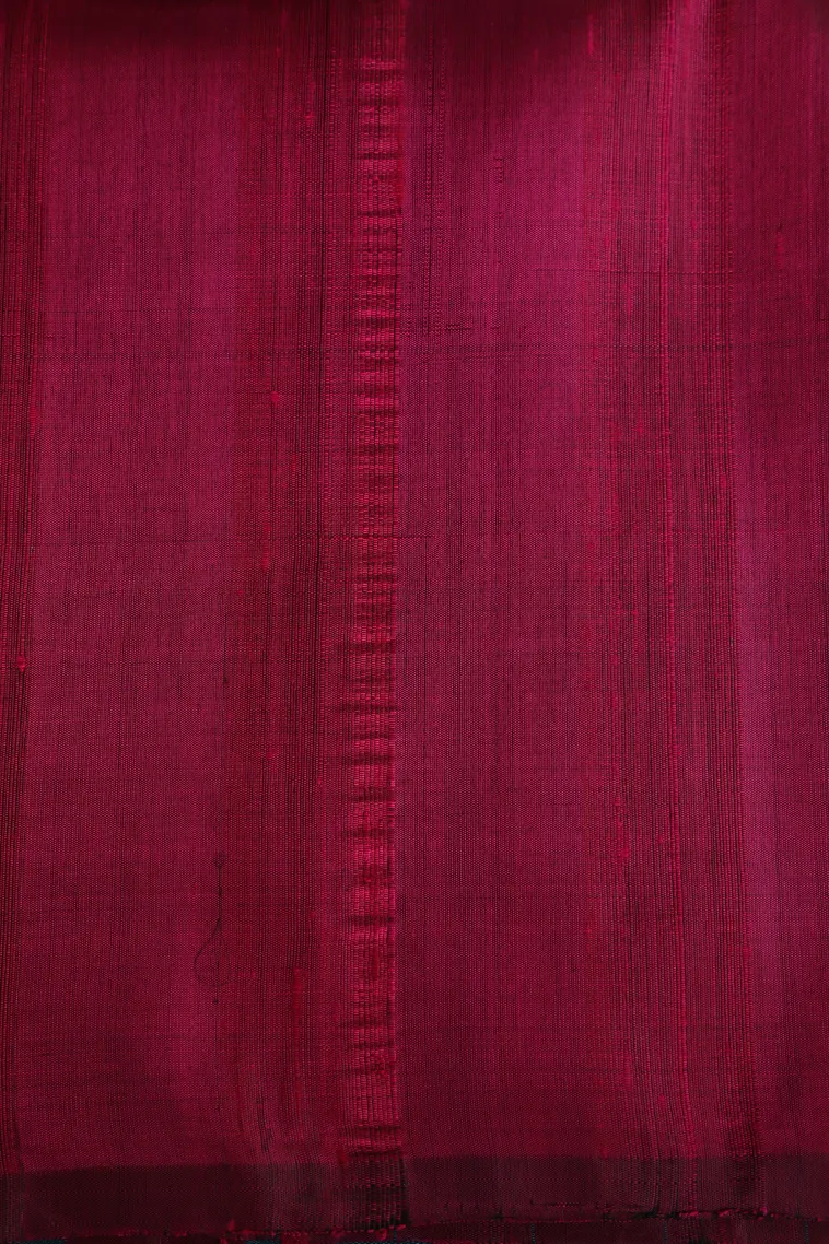Cerulean Blue Soft Silk Saree Without Zari With Stripes view 3