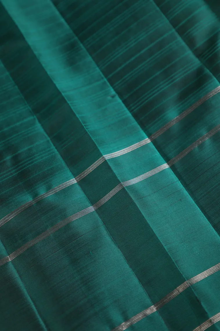 Lemon Yellow Soft Silk Saree with Silver Zari Checks view 3