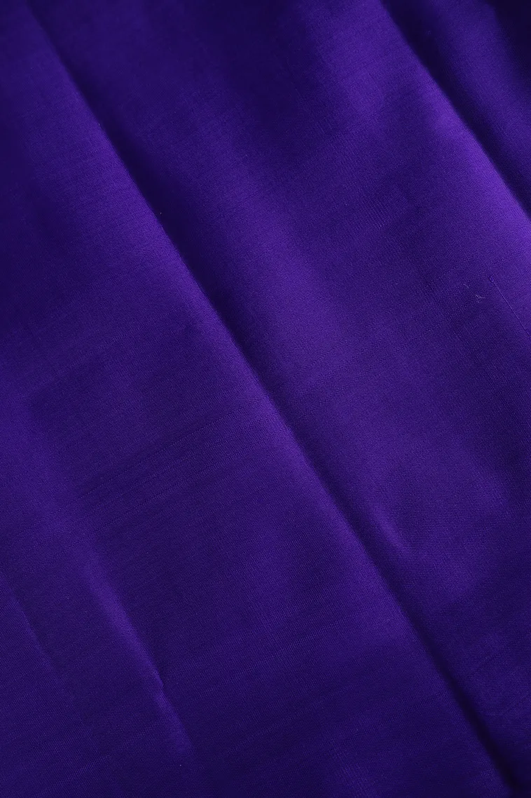 Berry Blue Kanchipuram Silk Sarees with Gold Zari Buttis (small Dots Or Motifs) view 3