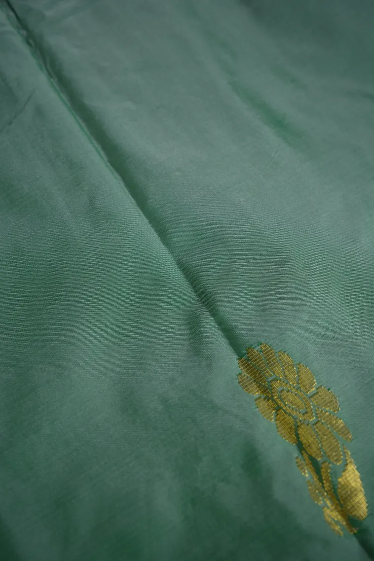 Mauve Arani Silk Sarees with Gold Zari Flower Mottif view 3