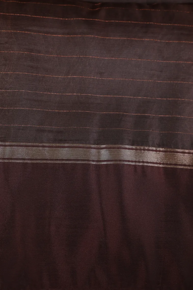 Aegean Blue Soft Silk Saree with Gold Zari Checks And Puttas view 3