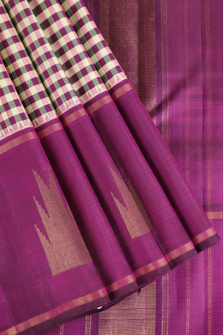 Pistachio Green Kanchipuram Silk Sarees with Gold Zari Plain